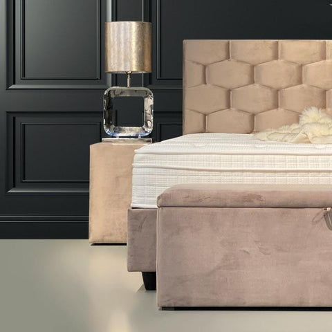 Designer Boxspringbett Palermo inkl. Matratze & Stauraum - Luxano