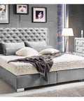 Designer Boxspringbett Roma mit Matratze & Topper - Luxano