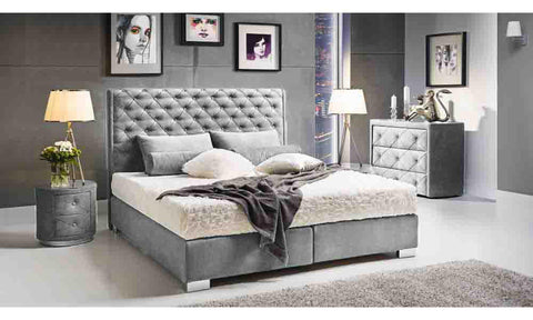 Designer Boxspringbett Roma mit Matratze & Topper - Luxano