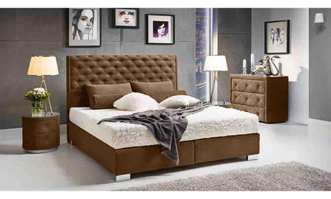 Designer Boxspringbett Roma mit Matratze & Topper - Luxano