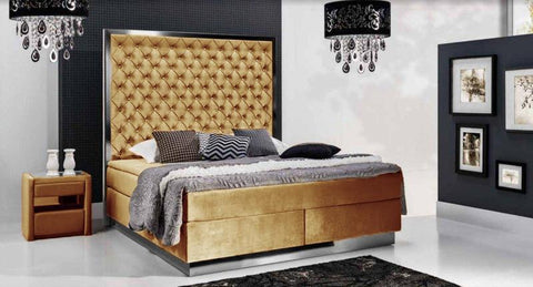 Designer Boxspringbett Venice mit Matratze & Topper - Luxano