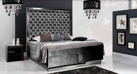 Designer Boxspringbett Venice mit Matratze & Topper - Luxano