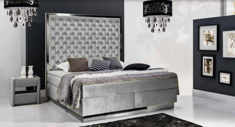 Designer Boxspringbett Venice mit Matratze & Topper - Luxano