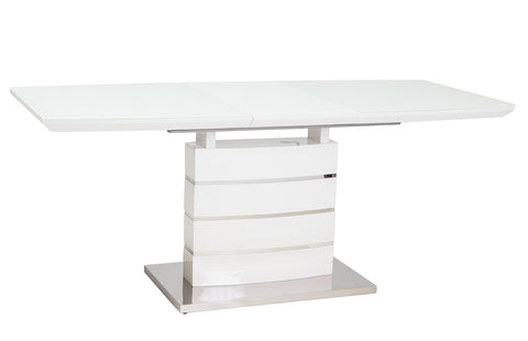 Designer Esstisch Clio White mit Auszug 160-220 cm-Luxano