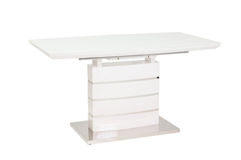 Designer Esstisch Clio White mit Auszug 160-220 cm-Luxano