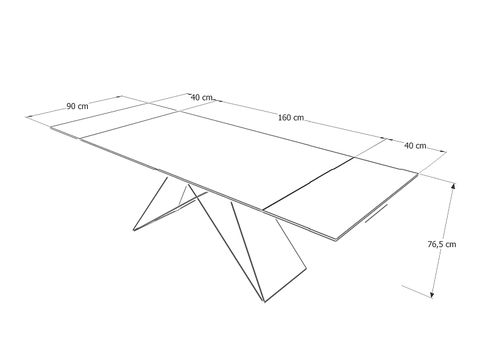 Designer Esstisch Westin Auszug 160 - 240cm - Luxano