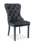 Designer Stuhl Chester Velvet Black-Luxano