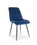 Designer Stuhl Chico Velvet Blue-Luxano