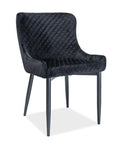 Designer Stuhl Colo Velvet Black-Luxano