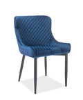 Designer Stuhl Colo Velvet Blue-Luxano