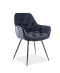 Designer Stuhl Eternity Velvet Black-Luxano