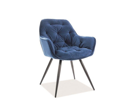 Designer Stuhl Eternity Velvet Blue-Luxano