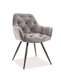 Designer Stuhl Eternity Velvet Grey-Luxano