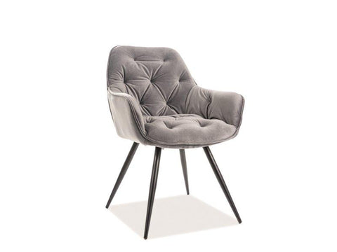 Designer Stuhl Eternity Velvet Grey-Luxano