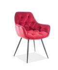 Designer Stuhl Eternity Velvet Red-Luxano