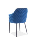 Designer Stuhl Ostra Velvet Blue-Luxano