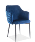 Designer Stuhl Ostra Velvet Blue-Luxano