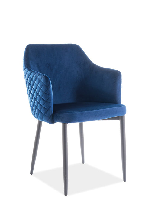 Designer Stuhl Ostra Velvet Blue-Luxano