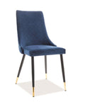 Designer Stuhl Pia Velvet Blue-Luxano