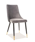 Designer Stuhl Pia Velvet Grey-Luxano