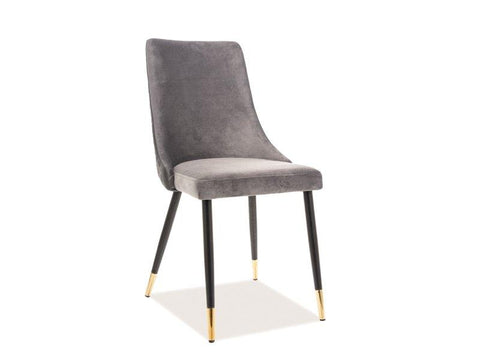 Designer Stuhl Pia Velvet Grey-Luxano