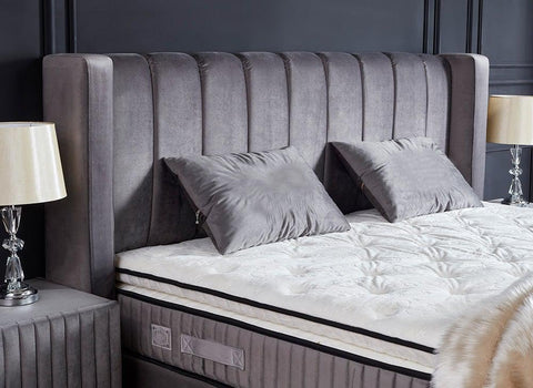 Designer Boxspringbett Ophelia inkl. Matratze & Stauraum