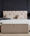 Designer Boxspringbett Palermo inkl. Matratze & Stauraum - Luxano