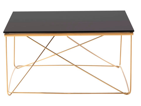 Designer coffee table Pure Black/Gold