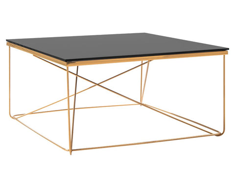 Designer coffee table Pure Black/Gold