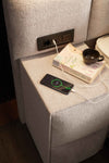 Designer Boxspringbett Libera mit Beleuchtung & Matratze & Stauraum